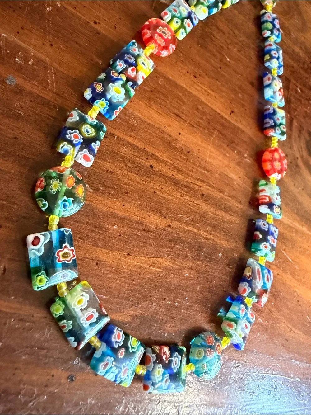 Handmade vibrant multicolor
